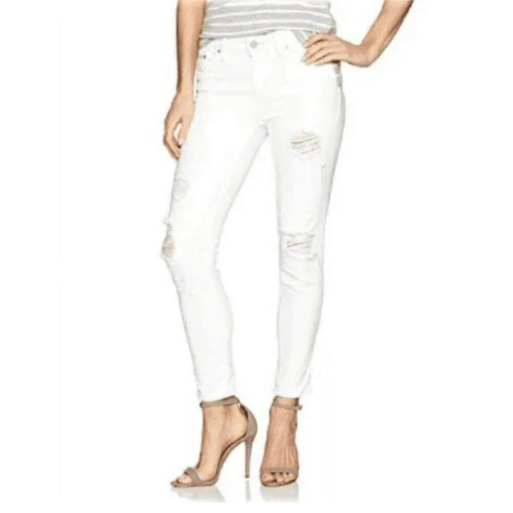Calvin Klein White distressed ankle skinny jean - 12 - MEXICO